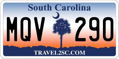 SC license plate MQV290
