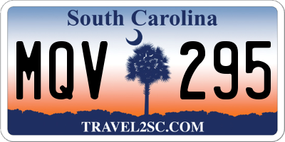 SC license plate MQV295