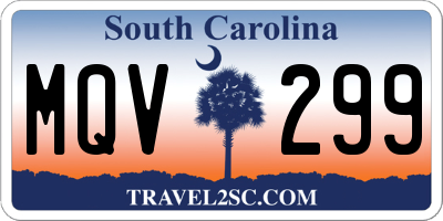 SC license plate MQV299