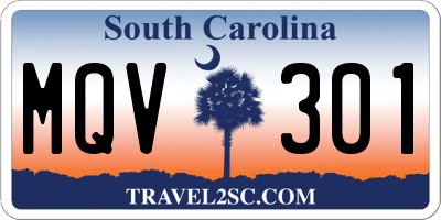 SC license plate MQV301