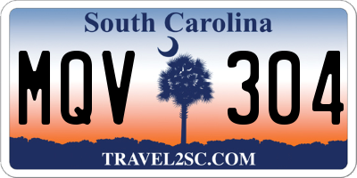 SC license plate MQV304