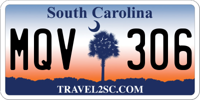 SC license plate MQV306