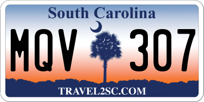 SC license plate MQV307
