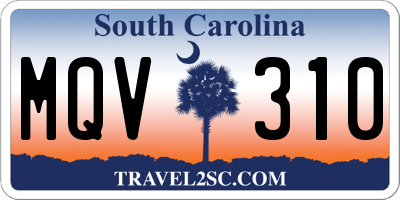 SC license plate MQV310