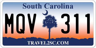 SC license plate MQV311
