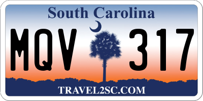 SC license plate MQV317