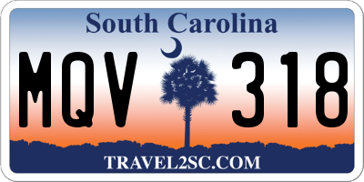 SC license plate MQV318