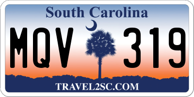SC license plate MQV319