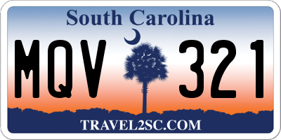 SC license plate MQV321