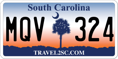 SC license plate MQV324