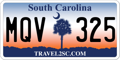 SC license plate MQV325