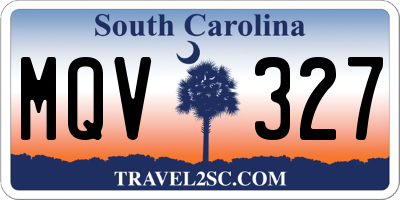 SC license plate MQV327