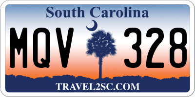 SC license plate MQV328