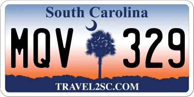 SC license plate MQV329
