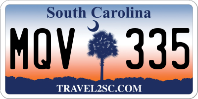 SC license plate MQV335
