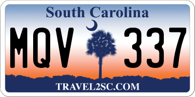 SC license plate MQV337