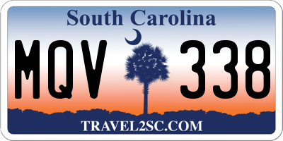 SC license plate MQV338