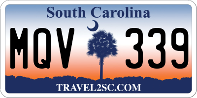SC license plate MQV339