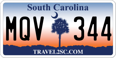 SC license plate MQV344