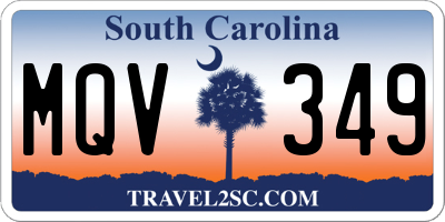 SC license plate MQV349