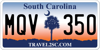 SC license plate MQV350