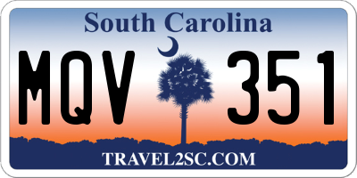 SC license plate MQV351