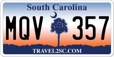 SC license plate MQV357