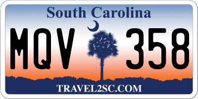 SC license plate MQV358