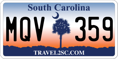 SC license plate MQV359