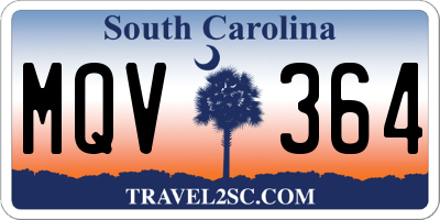 SC license plate MQV364
