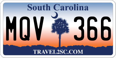 SC license plate MQV366