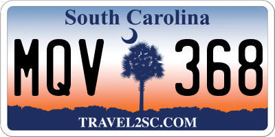 SC license plate MQV368