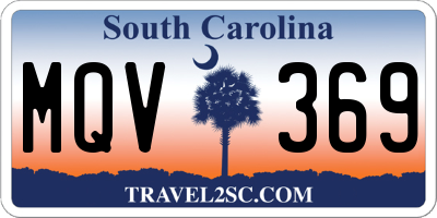 SC license plate MQV369