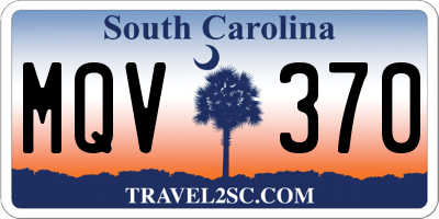 SC license plate MQV370