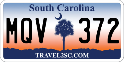 SC license plate MQV372