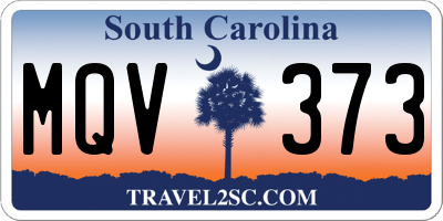 SC license plate MQV373