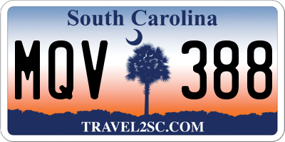 SC license plate MQV388