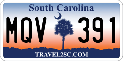 SC license plate MQV391
