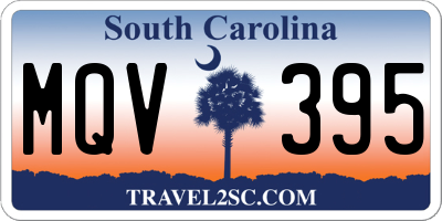 SC license plate MQV395