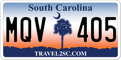 SC license plate MQV405