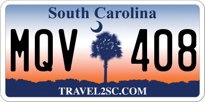SC license plate MQV408