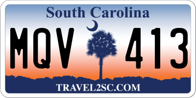 SC license plate MQV413