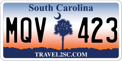 SC license plate MQV423