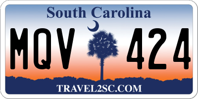 SC license plate MQV424