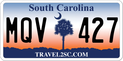 SC license plate MQV427