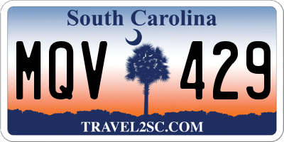 SC license plate MQV429