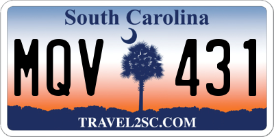 SC license plate MQV431