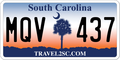 SC license plate MQV437