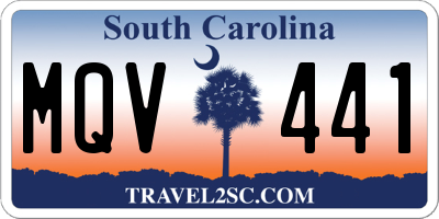 SC license plate MQV441