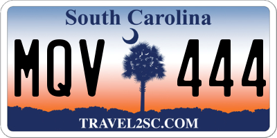 SC license plate MQV444